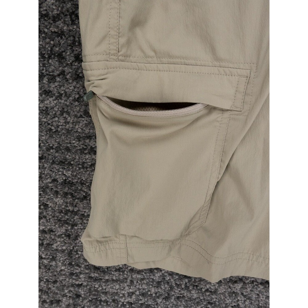 REI Cargo Shorts Womens 14 Beige Relaxed Belted Stretch Quick Dry Hike Gorpcore - Picture 6 of 16